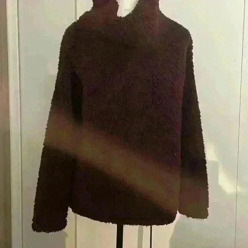 A new day cozy teddy pullover sweatshirt size small